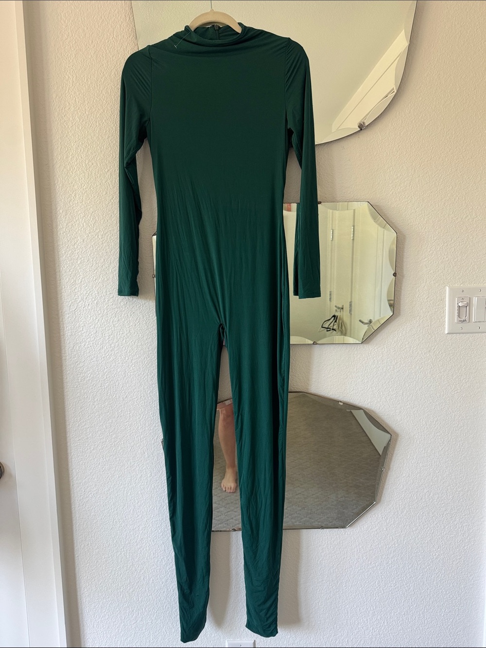 naked wardrobe Forest Green Long-Sleeve Full-Length Jumpsuit
